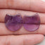 Natural Amethyst Gemstone Earrings, Purple Stone Earrings, 21x21x4mm, 6.3g