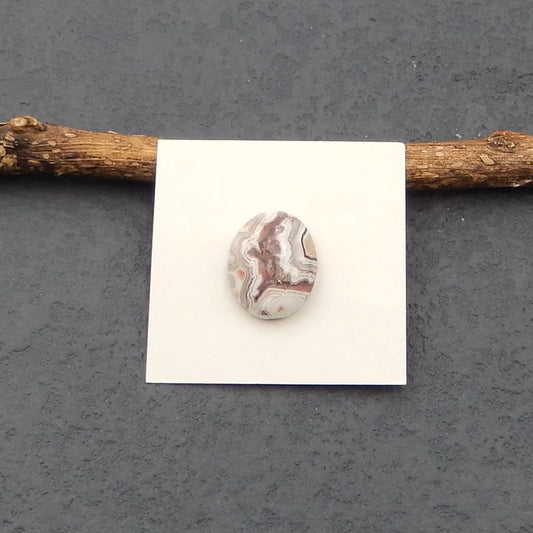 天然疯狂蕾丝玛瑙宝石凸圆形，14x12x5mm，2.3g