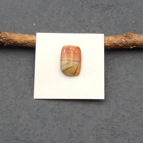 Natural Red Creek Jasper Cabochon 18x12x4mm, 2.1g