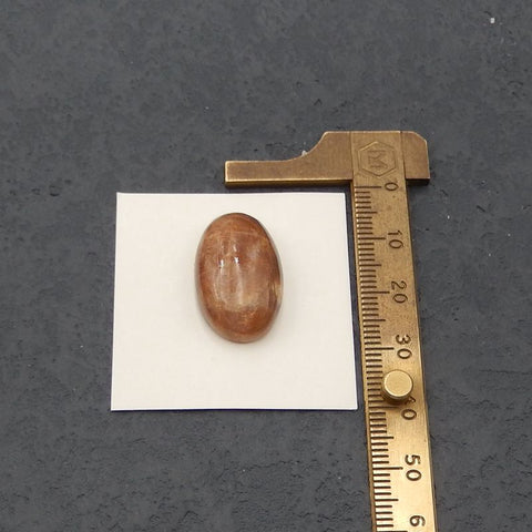 Natural Sunstone Cabochon 23x14x8mm, 4.1g