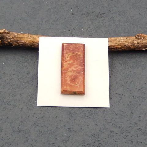 Natural Red Creek Jasper Cabochon 28x13x4mm, 3.7g