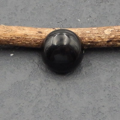 Natural Obsidian Cabochon 16x16x7mm, 2.7g