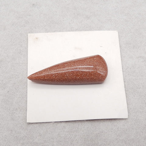 New!Natural Red Sand Sun Sitara Cabochon,32x12x6mm, 3.5g