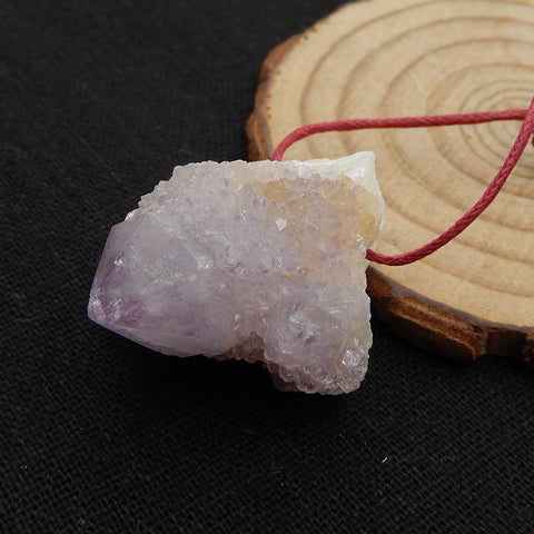 Natural Amethyst Pendant Bead 35x30x22mm 19.7g