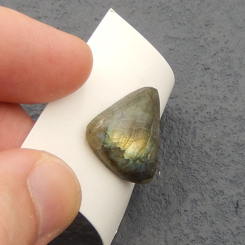 Cabochon en pierres précieuses de labradorite naturelle, 21x21x6 mm, 3,5 g