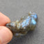 Natural Labradorite Carved dog Cabochon 46x20x15mm, 16.6g