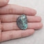 1PC Natural Beautitul Turquoise And Obsidian Intarsia Gemstone Pendant Bead, Gemstone For Jewelry DIY Making, Drilled Flatback Cabochon, 29×21×4mm, 4g