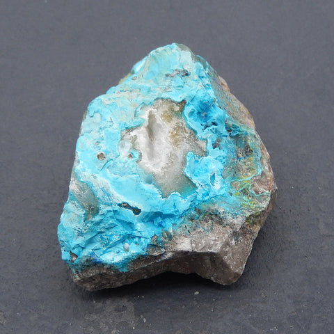 Chrysocolla Specimen,Natural Bright Blue Raw Rough Crystal Specimen, Mineral Specimen,79×48×33mm 154.1g