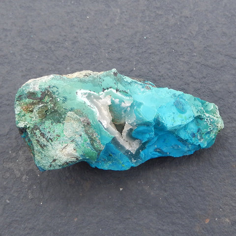 Chrysocolla Specimen,Natural Bright Blue Raw Rough Crystal Specimen, Mineral Specimen,63×34×28mm 62.7g