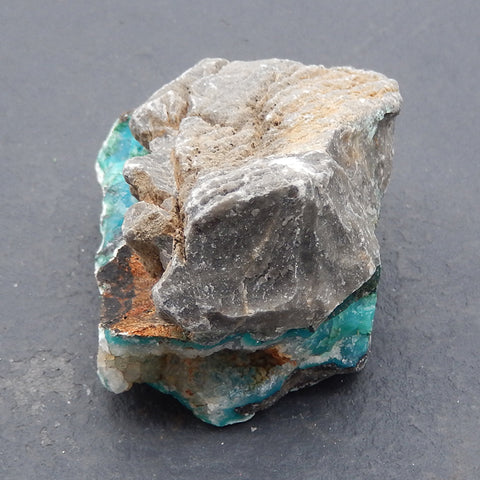 Chrysocolla Specimen,Natural Bright Blue Raw Rough Crystal Specimen, Mineral Specimen,49×39×41mm 126.3g