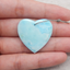 Natural Hemimorphite Heart Gemstone Pendant Bead, Popular Drilled Pendant For DIY Making,32×31×6mm,9.6g