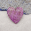 Natural African Purple Stone Heart Shape Pendant Bead,31x30x6mm,6.9g