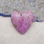 Natural African Purple Stone Heart Shape Pendant Bead,31x30x6mm,6.9g