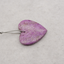 Natural African Purple Stone Heart Shape Pendant Bead,31x30x6mm,6.9g