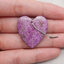 Natural African Purple Stone Heart Shape Pendant Bead,31x30x6mm,6.9g