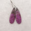 Natural African Purple Stone Earrings Beads, Handmade Stone Earring Pair,31x10x4mm, 3.5g