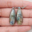 Natural Flash Labradorite Gemstone Earrings, Gemstone Earring Pair, 32×12×4mm, 5.4g