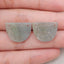 Natural Flash Labradorite Double Hole Gemstone Earrings,  Gemstone Earring Pair, 15×20×3mm, 3.5g