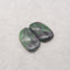 Paire Cabochon Rubis Naturel et Zoisite 25x18x5mm,7.5g