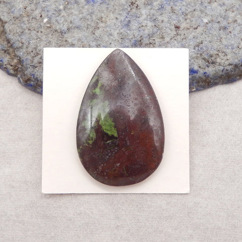 Natural Stone Mushroom Jasper Cabochon,36x23x5mm, 7.1g