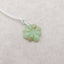 Natural Stone Chrysoprase Flower Shape Pendant, 15x15x3mm, 1.2g