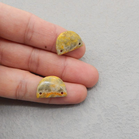 Natural Bumblebee Jasper Earring Beads 14*20*4mm, 4.2g