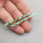 Natural Chrysocolla long Earring Beads 56*4*4mm, 5.3g