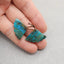 Natural Chrysocolla Earring Beads 19x30x4mm, 7.0g