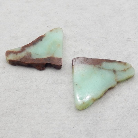 Natural Chrysoprase Earring Beads 28*28*3mm, 6.5g