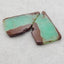 Paire de boucles d'oreilles Pépite Chrysoprase, pierre pour la fabrication de boucles d'oreilles, 35X22X5mm, 11.1g