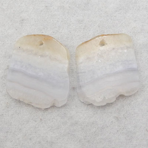 Natural Crazy Lace Agate Earring Beads 23*19*3mm, 5.8g