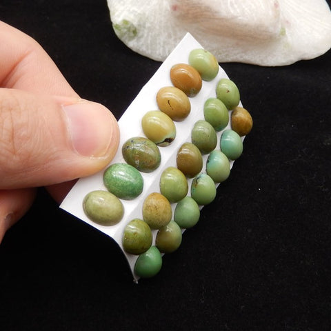 21 PCS Natural Turquoise Cabochons 11*9*4mm, 13g