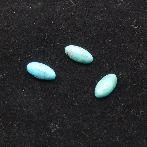 3 PCS Natural Turquoise Cabochons 12*6*3mm, 1.6g