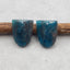 Natural Blue Apatite Crystal Earring Beads 19*15*4mm, 5.5g