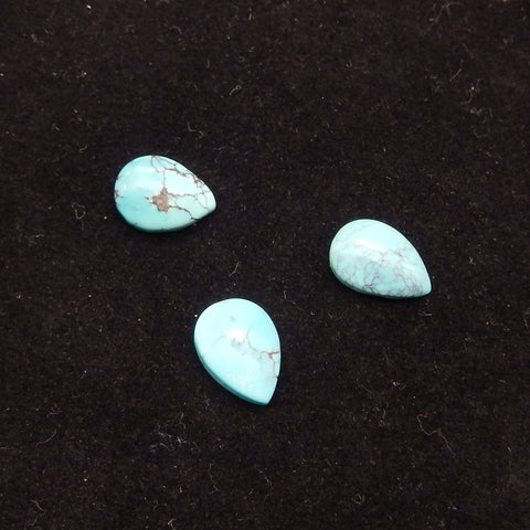 3 PCS Natural Turquoise Cabochons  13*9*3.5mm, 1.7g