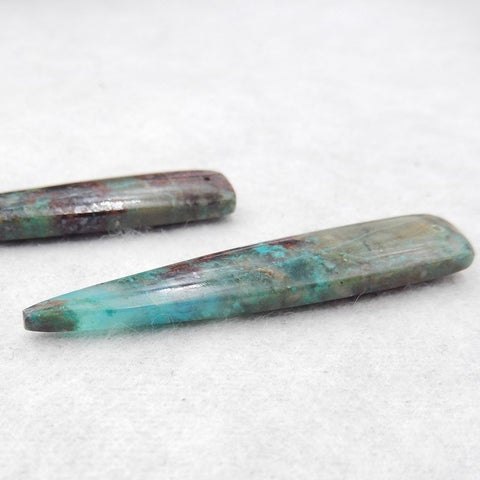 Natural Chrysocolla Earring Beads 42*11*5mm, 6.7g