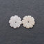 Carved Natural Pink Opal Gemstone Flower Earring Beads,16x3mm,1.7g