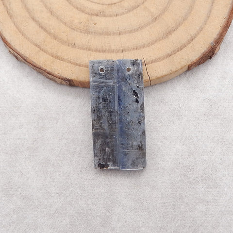 Natural Blue Kyanite Gemstone Earring Beads, Semi-Precious Gemstones For Jewelry Making,25×6×3mm,3.2g