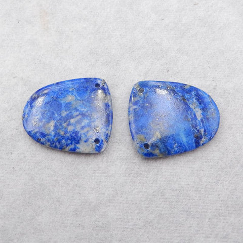 Natural Lapis Lazuli Earring Beads 21*18*3mm, 4.7g