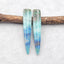 Natural Chrysocolla Earring Beads 48x9x4mm, 5.6g