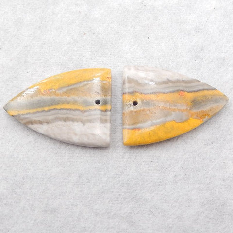 Natural Bumblebee Jasper Earring Beads 25*19*3mm, 6.9g