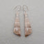 Natural Wood Fossil Earrings with 925 Sterling Silver 45*12*6mm, 8.6g