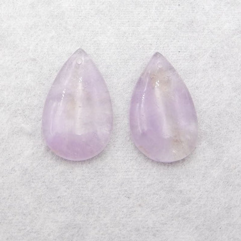 Natural Amethyst Earring Beads 24×15×4mm, 5g