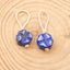 Natural Lapis Lazuli Carved flower Earring Beads 10*10*5mm, 2.4g