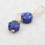 Natural Lapis Lazuli Carved flower Earring Beads 10*10*5mm, 2.4g