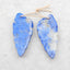 Natural Lapis Lazuli Carved leaf Earring Beads 38*16*4mm, 9.1g