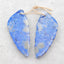 Natural Lapis Lazuli Carved leaf Earring Beads 38*16*4mm, 9.1g