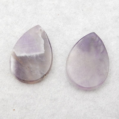 Natural Amethyst Earring Beads 30x20x3mm, 7.5g