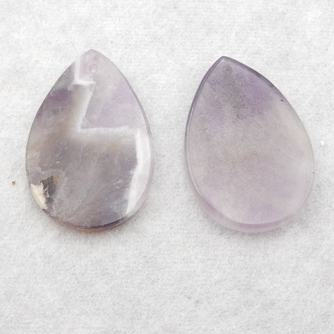 Natural Amethyst Earring Beads 30x20x3mm, 7.5g