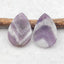 Natural Amethyst Earring Beads 30x20x3mm, 7.5g